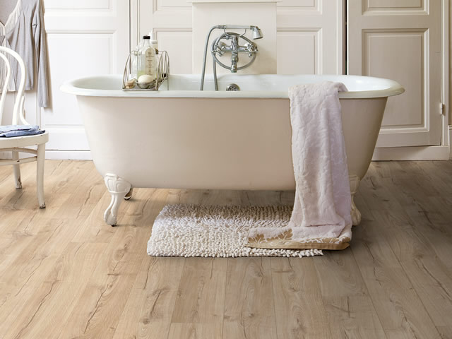 Flooring suitable for bathrooms